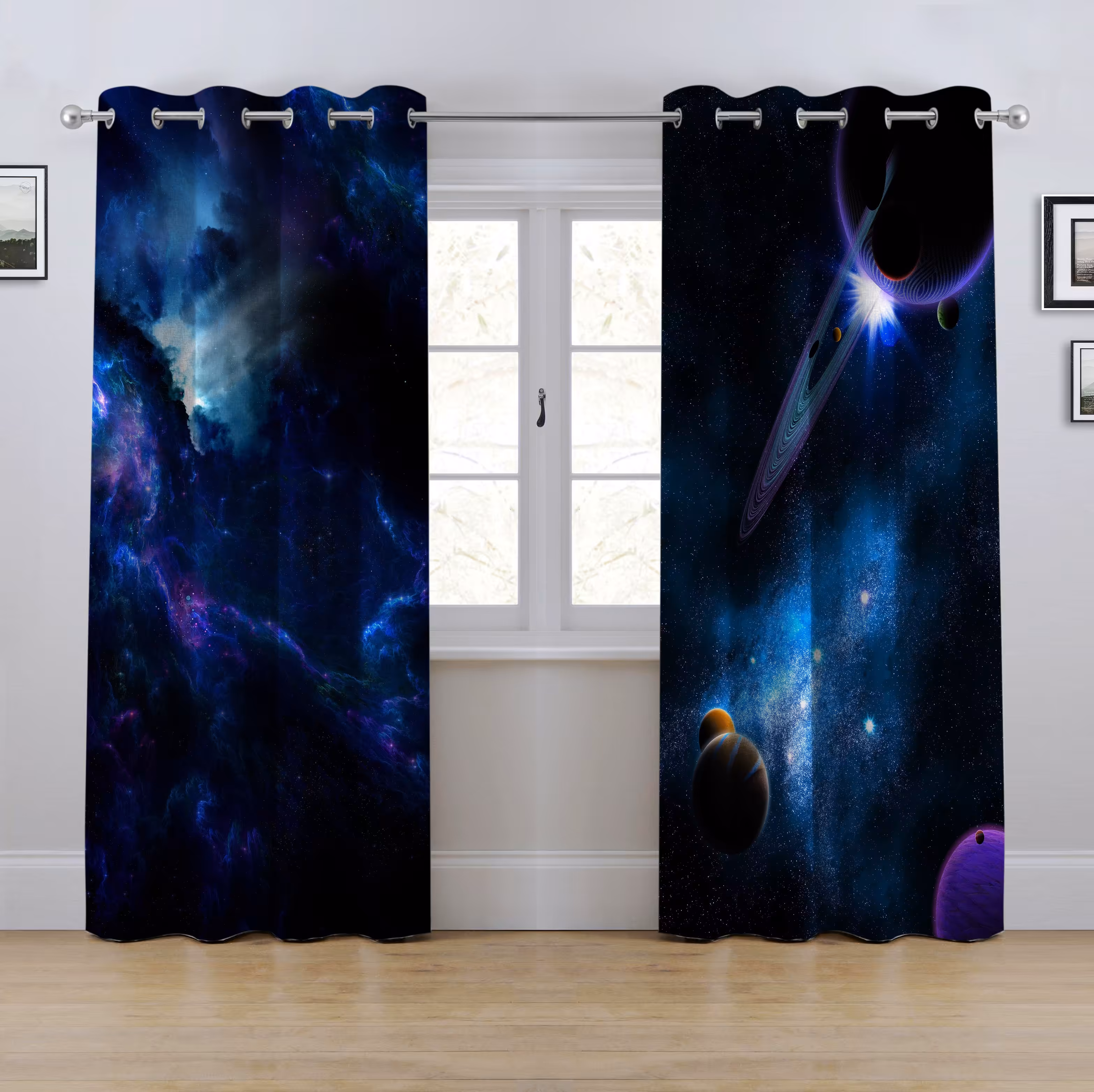 پرده پانچی مدل منظومه شمسی ابعاد ارتفاع280درعرض145