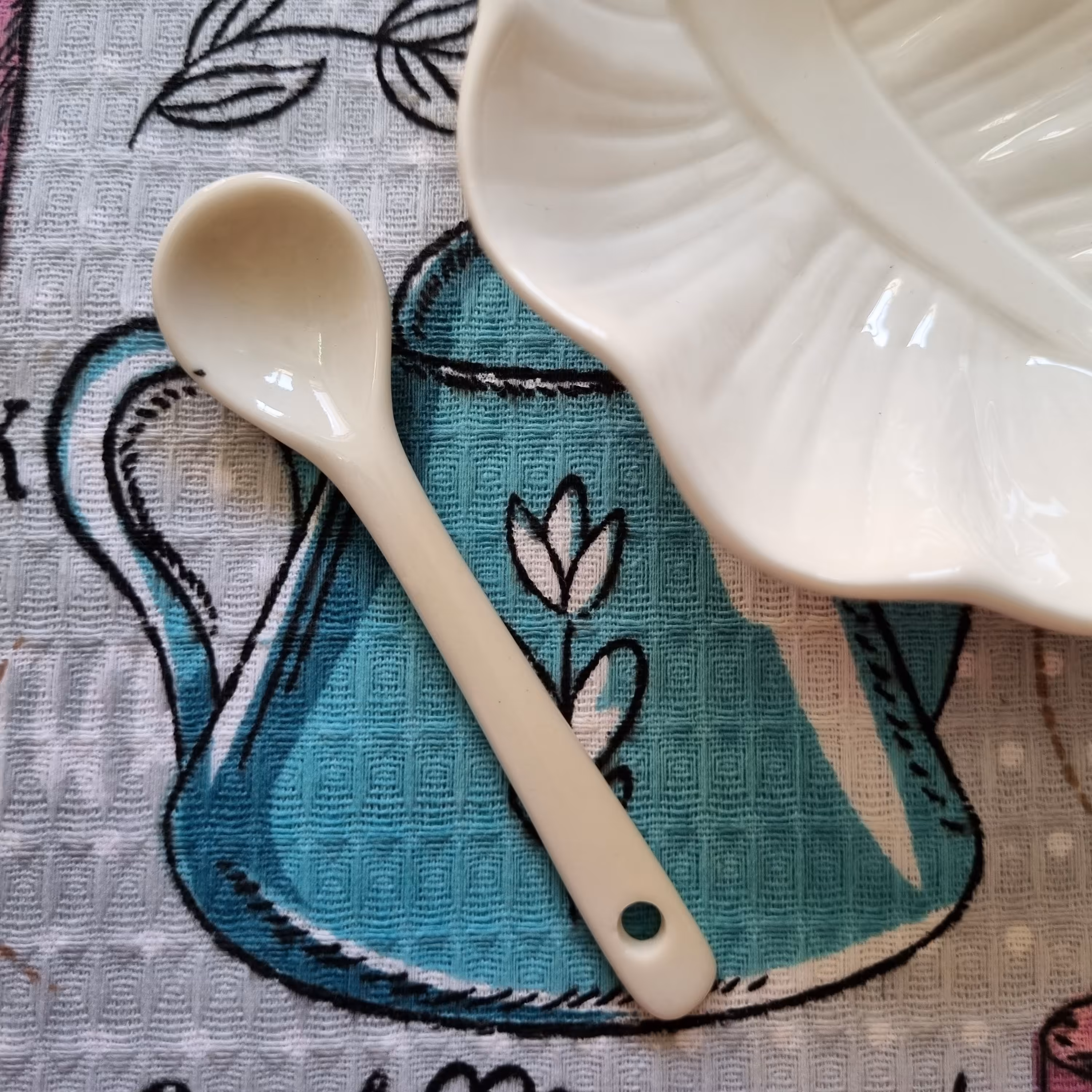 قاشق سرامیکی سفید 