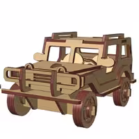 پازل سه بعدی چوبی جیپ 