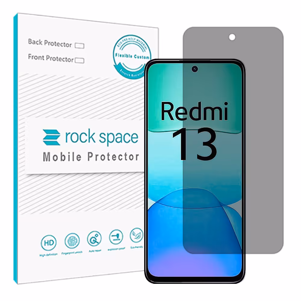 گلس شیائومی Redmi 13 مدل نانو هیدروژل پرایوسی برند راک اسپیس کد S