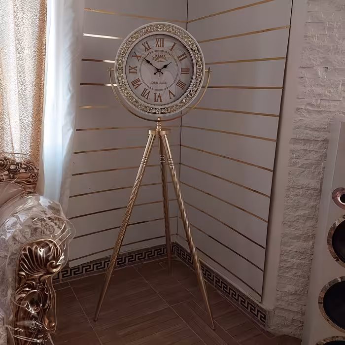 ساعت ایستاده سفید 3پایه فلزی کد 27 راما تولیدی مظفری  ویژه