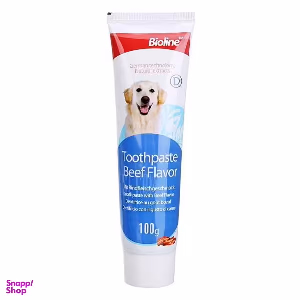 خمیردندان سگ بایولاین طعم گوشت وزن 100 گرم