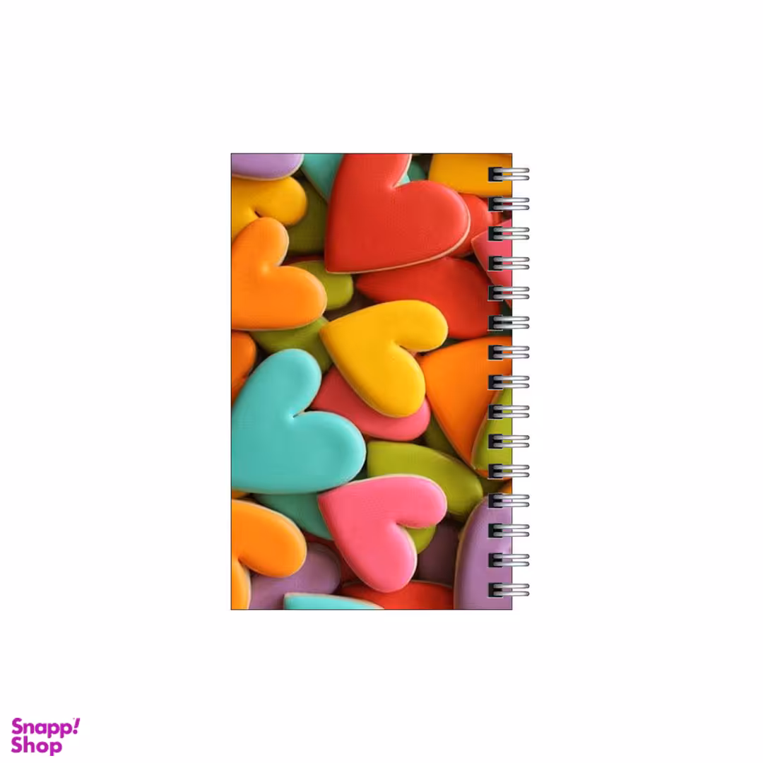 دفترچه یادداشت 60 برگ مدل to do list طرح پترن شیرینی قلبی کد 3185966