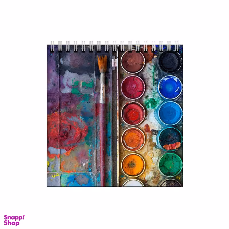 دفتر طراحی طرح پالت آبرنگ و قلمو کد 3907913