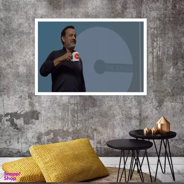 تابلو بکلیت طرح مشاهیر سینمای جهان تام هنکس مدل قاب شاسی W-s8397