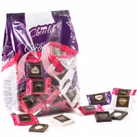 شکلات پاکتی قلب 3 رنگ یک کیلویی شیرین