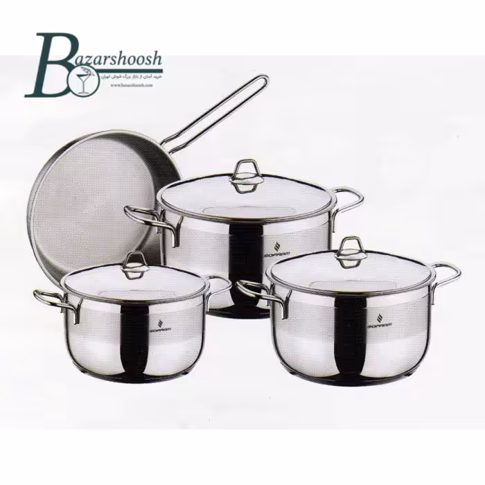 سرویس قابلمه استیل 7پارچه سوفرام مدل سافت