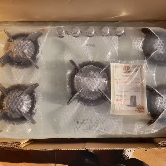 گاز صفحه ای شیشه نشکن سفید طرح اخوان  شیشه 10 میل شرکت یانان 5 سال گارانتی