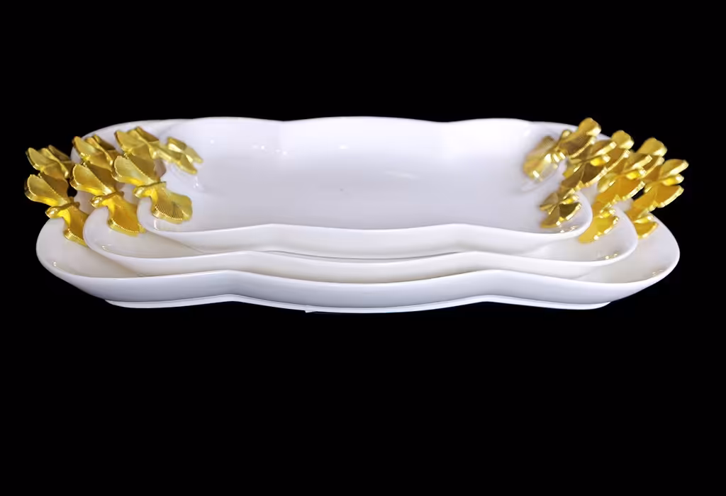 دیس مستطیل B.V.K طرح Butterfly کد672540