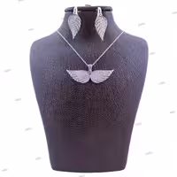 نیم ست نقره زنانه مدل بال فرشته AMT-N108 