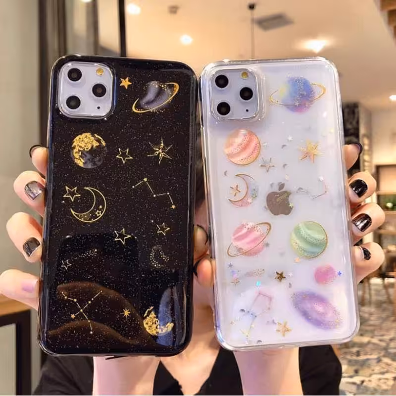 قاب  کریستالی براق ماه و ستاره ایفون 