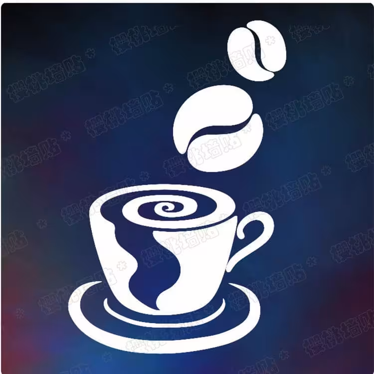 آینه دکوراتیو مولتی استایل طرح فنجان قهوه، در دو رنگ طلایی و نقره ای،25  سانتی