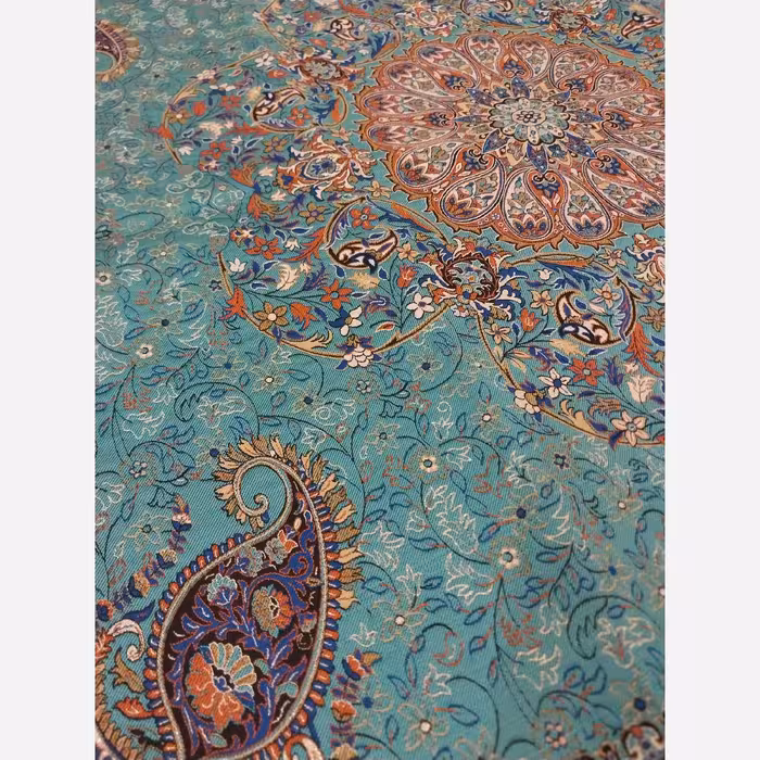 رومیزی ترمه طرح بسیار خاص و زیبای افشاری سبز