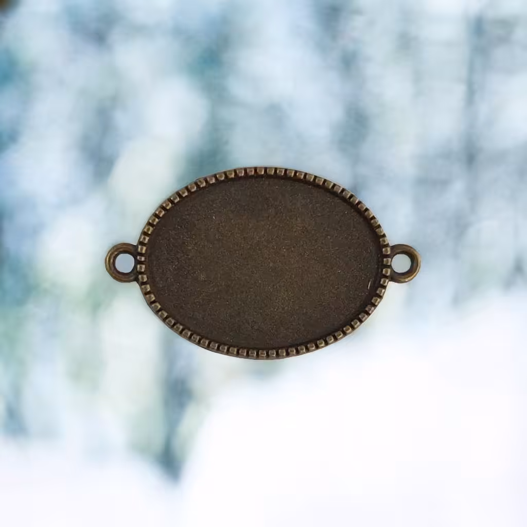 دستبند برنزی بیضی قطر 2 در 2.5 سانت(یک عددی)قاب دستبندی رزینی برنزی