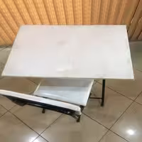 میز تحریر تاشو بدون باکس با صندلی سفید  