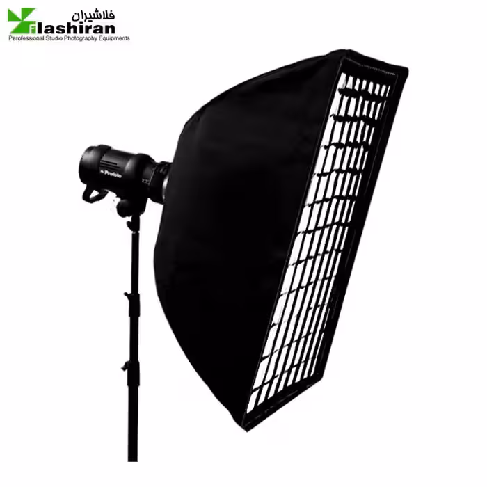 سافت‌باکس مستطیل 90×30 زنبوری Softbox with Grid