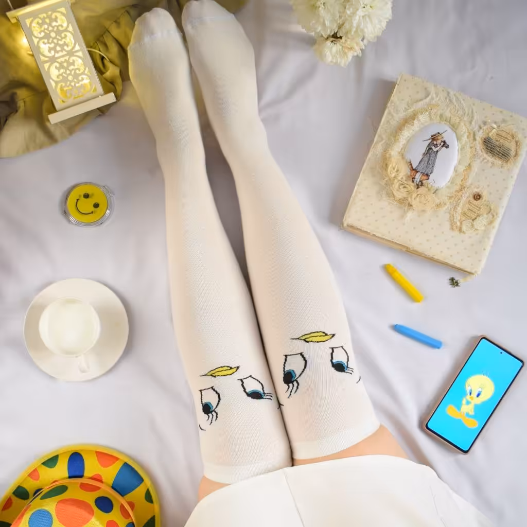 جوراب بالا زانو مدل اردک