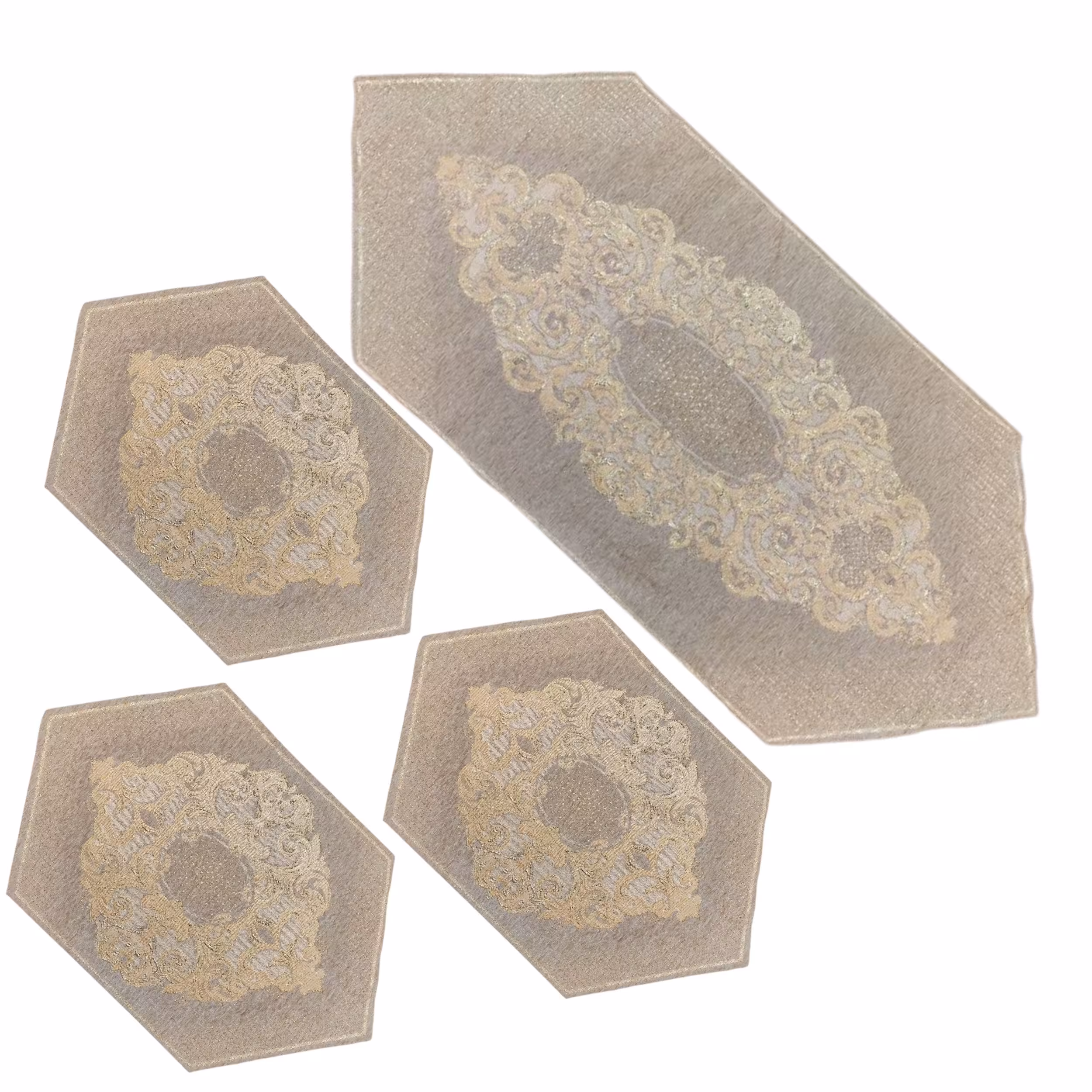 رومیزی 4 تیکه مدل صحرا در رنگ بندی 