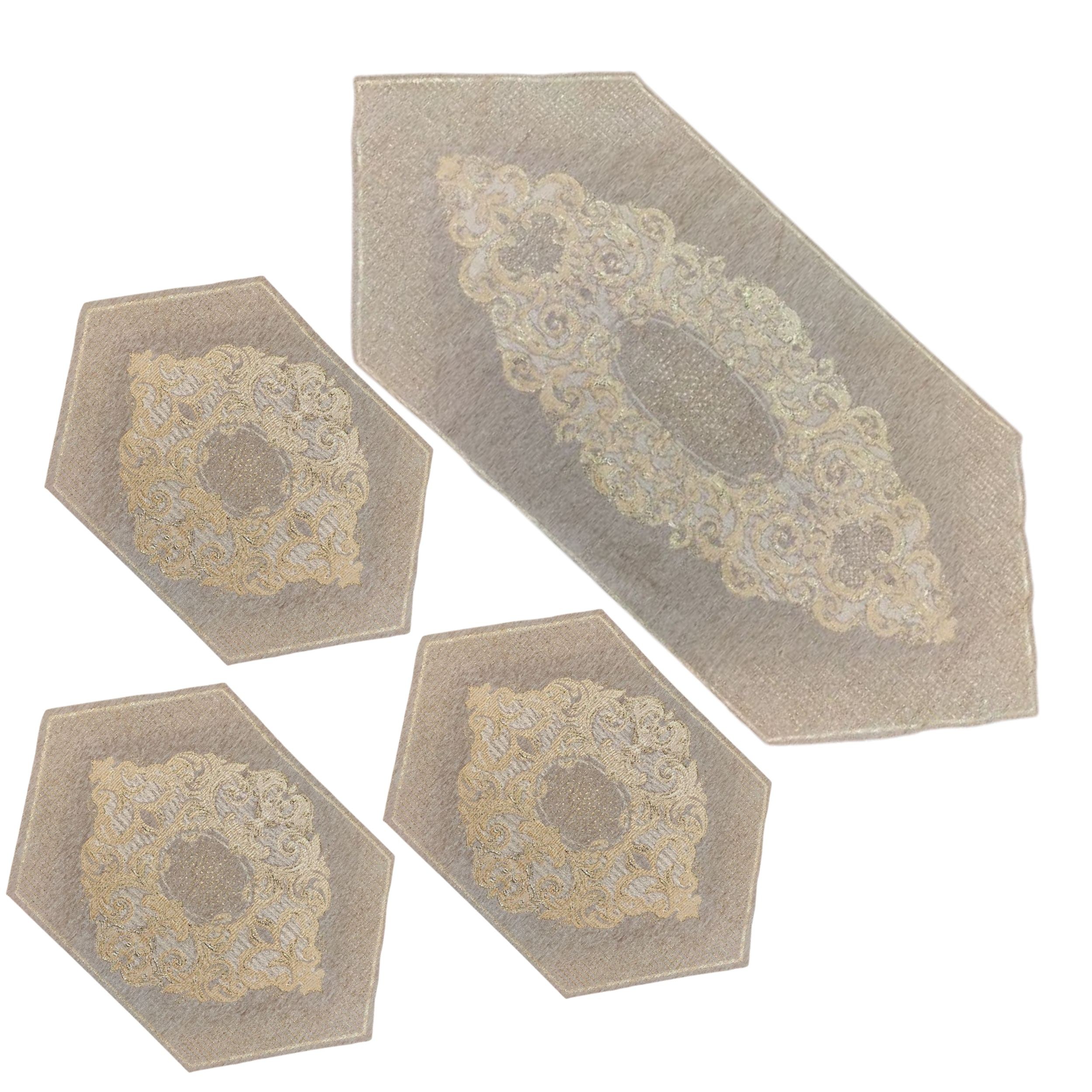 رومیزی 4 تیکه مدل صحرا در رنگ بندی