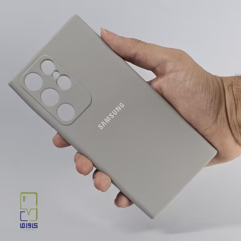 قاب گوشی سامسونگ S23 الترا سیلیکونی|خاکستری samsung s23 ultra