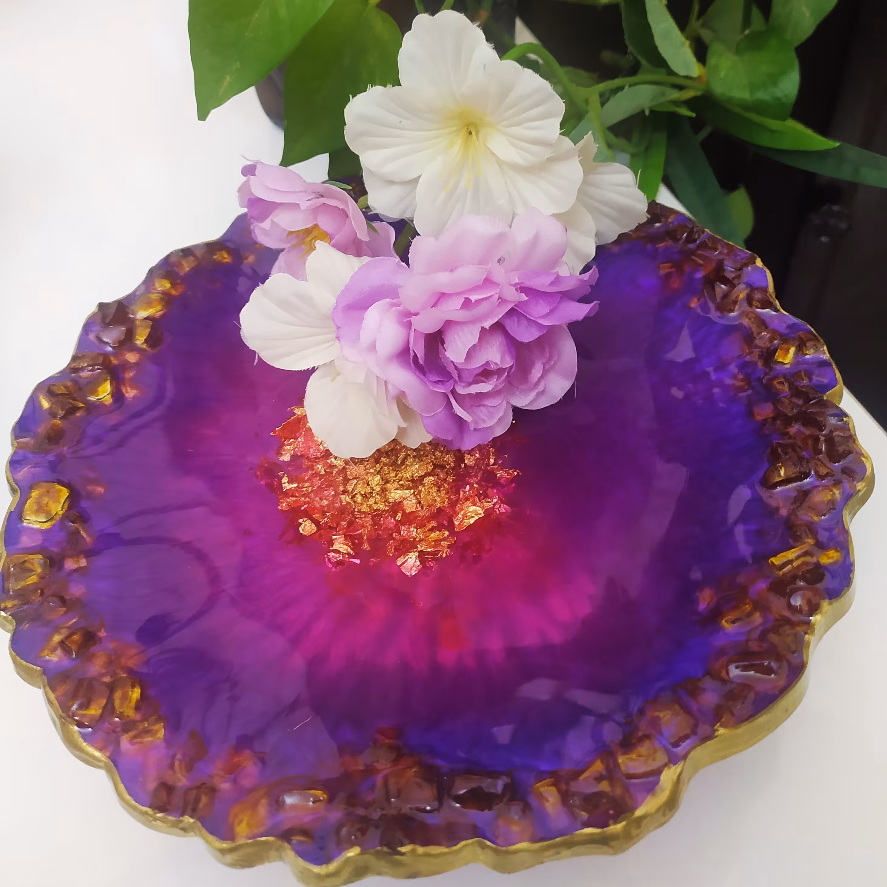 آجیل و میوه خوری رزینی  پایه دارسبک و نشکن ،قابل شستشو ،قطر 25