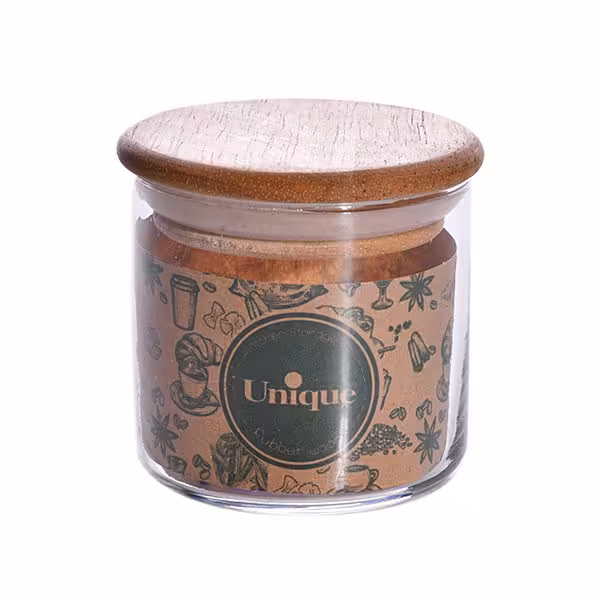 بانکه شیشه ای درب چوبی یونیک