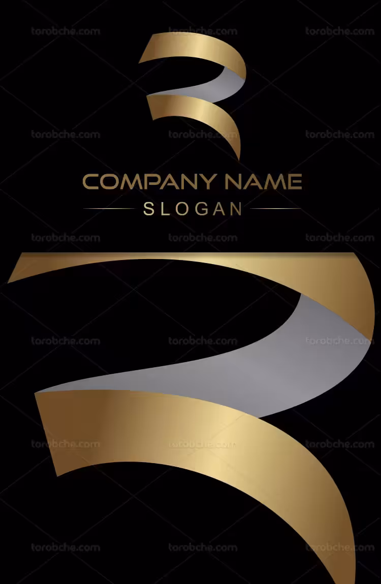 وکتور لوگو حرف لاتین R طلایی | گرافیک با طعم تربچه