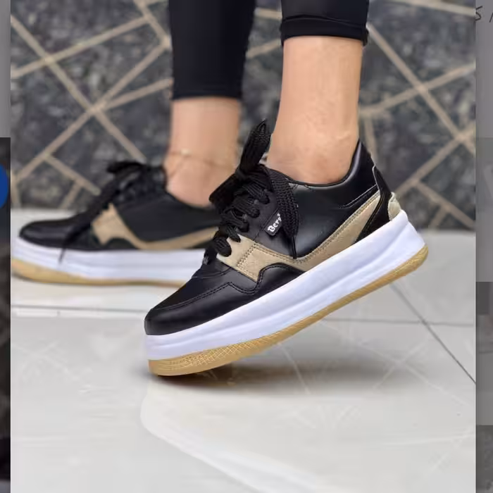 کفش کتونی اسپورت دخترانه زنانه مشکی سایز 38