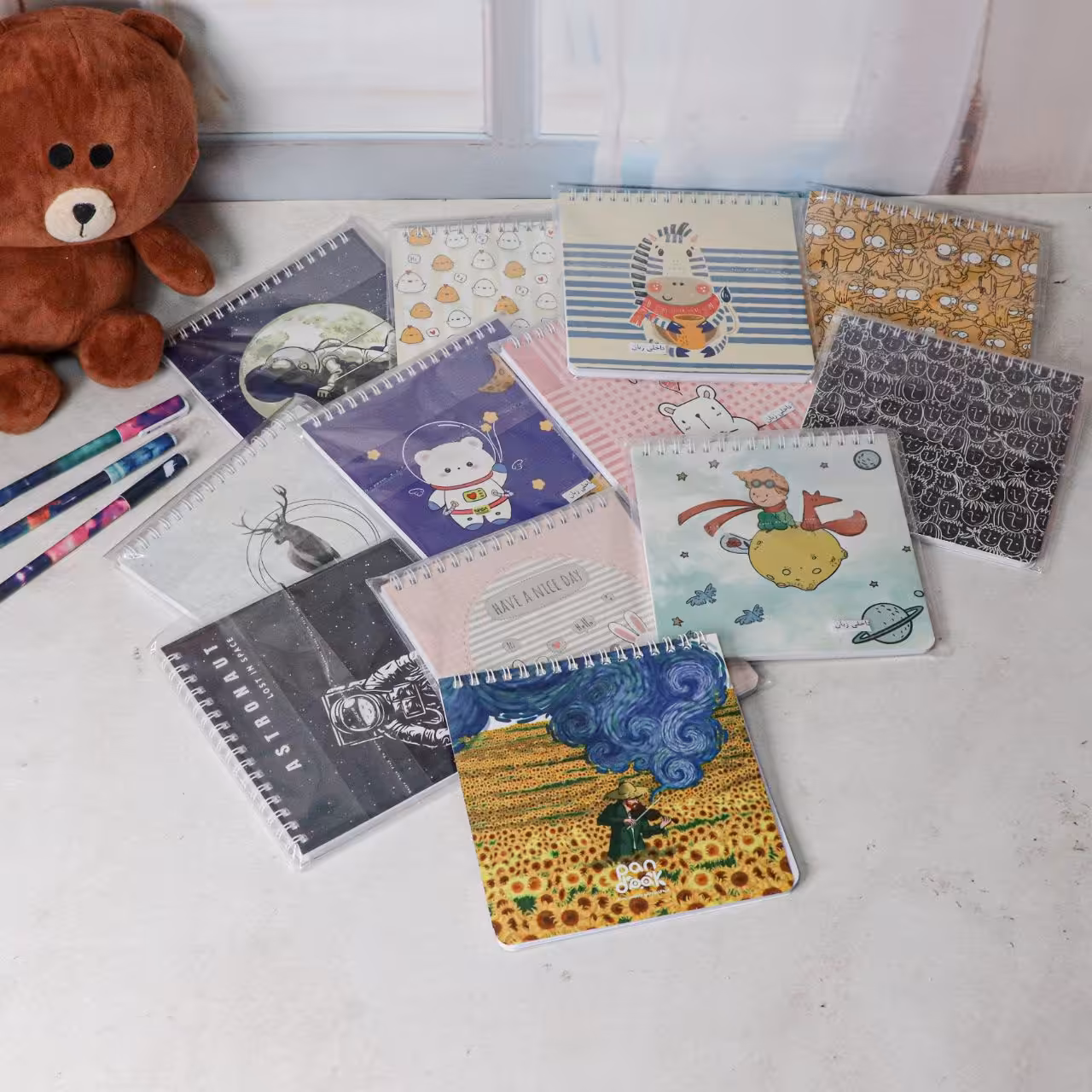 مینی دفتر زبان مربعی 60 برگ