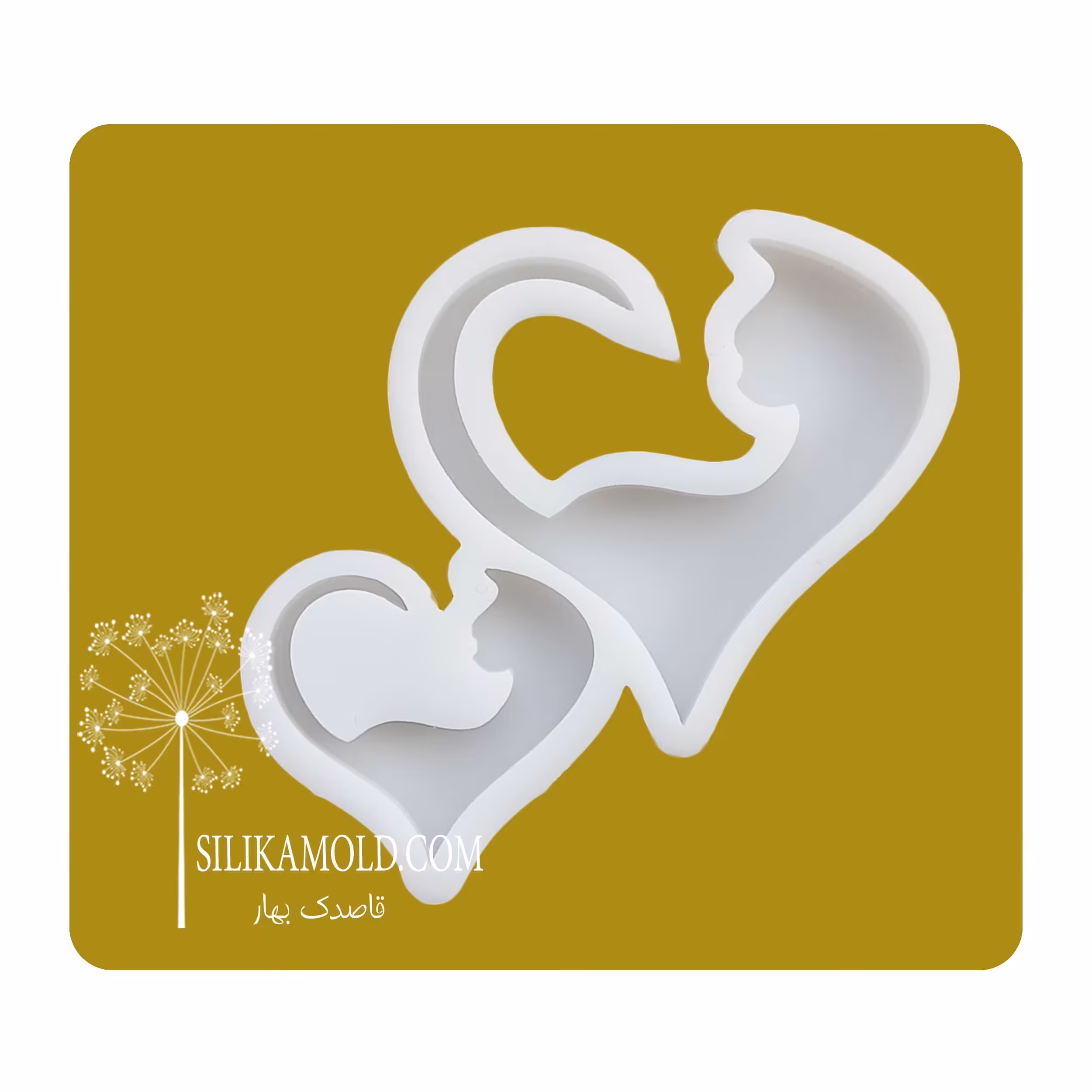 قالب سیلیکونی رزین مدل گربه طرح قلب کد HC1