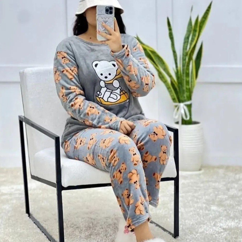 ست راحتی تدی حوله ای زنانه وارداتی
