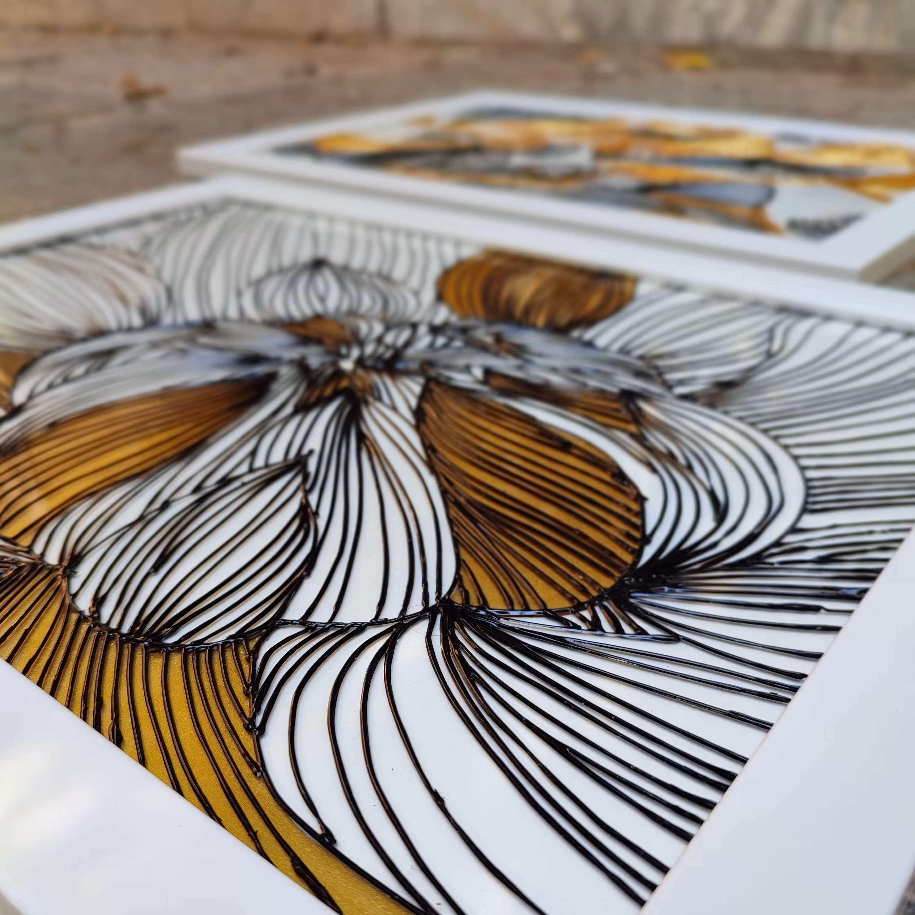 تابلوی ویترای گل کهکشانی سایز A3