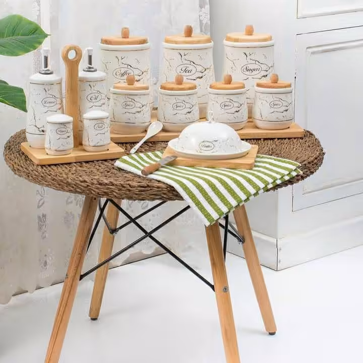 سرویس پاسماوری 14پارچه چینی با چوب وارداتی