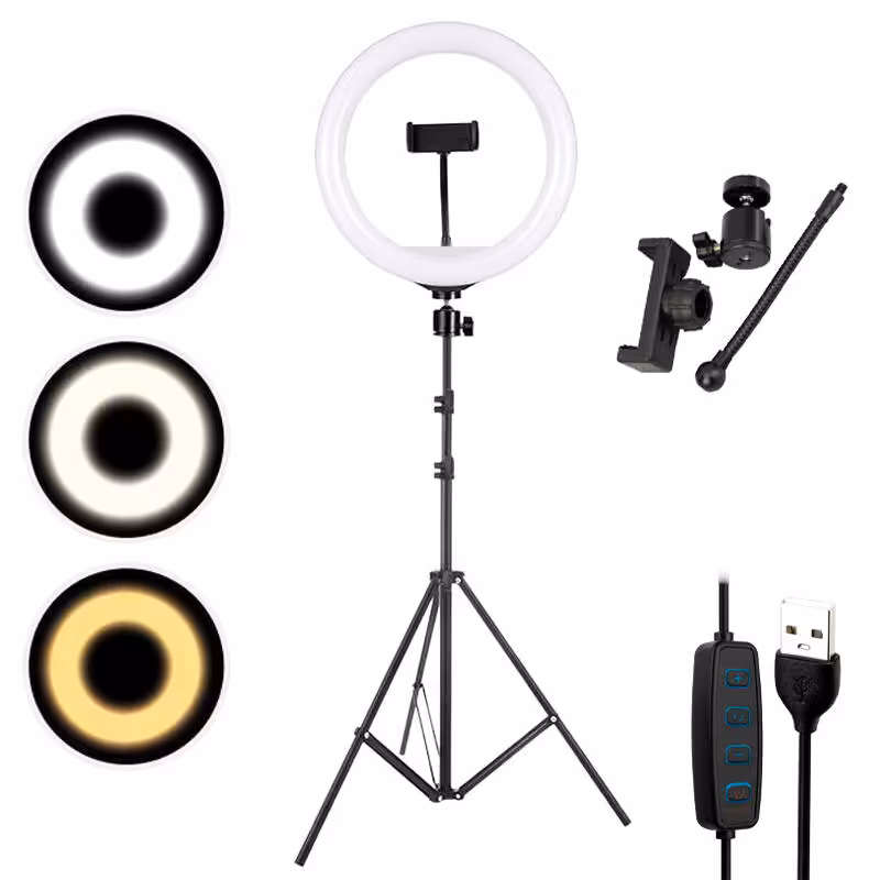 رینگ لایت پایه دار سایز 10 اینچی مدل Ring Fill Light XD-260Ring Fill Light XD-260 With Stand
