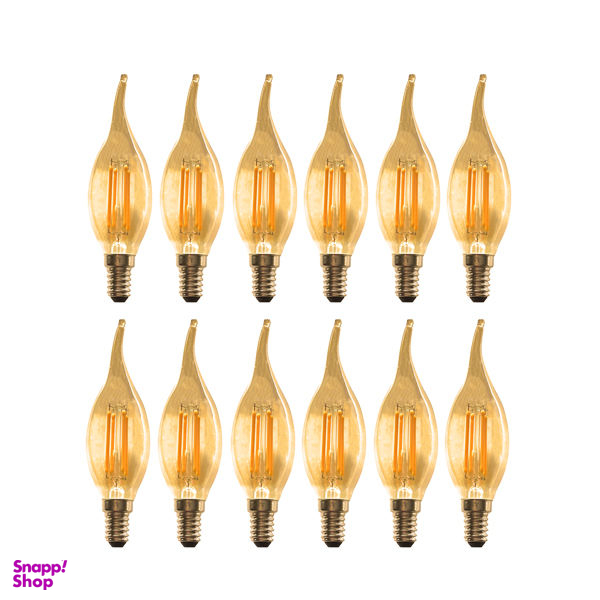 لامپ فیلامنتی ال ای دی 4 وات مدل شمعی پایه E14 بسته 12عددی