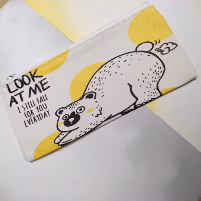 جامدادی پارچه ای مدل خرس تنبل 