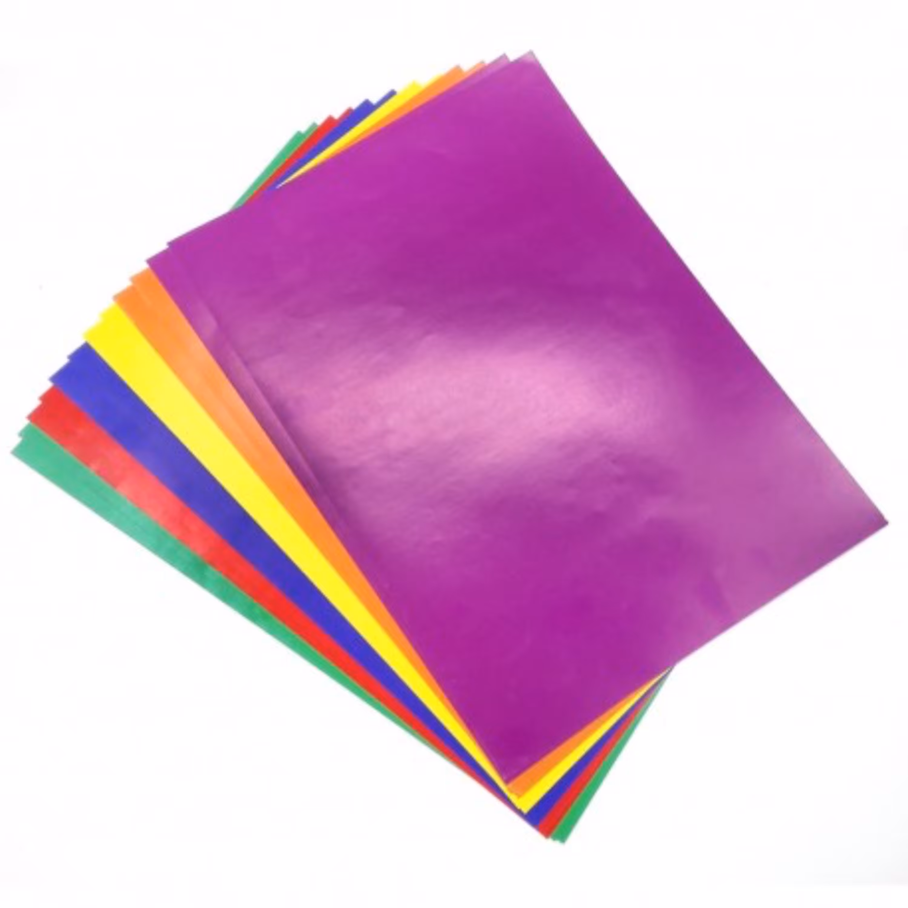 کاغذ گلاسه یک رو مهدکودک ویژه کار دستی A3  بسته 10 رنگ مختلف