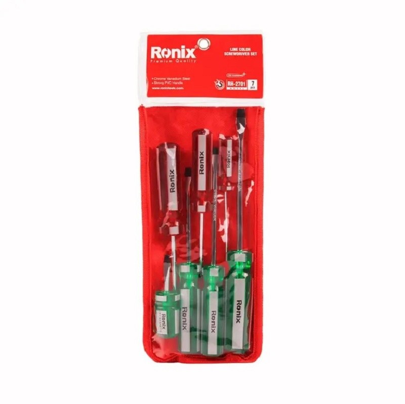 ست 7 عددی پیچگوشتی دسته کریستال مشتی رونیکس کد RH-2701