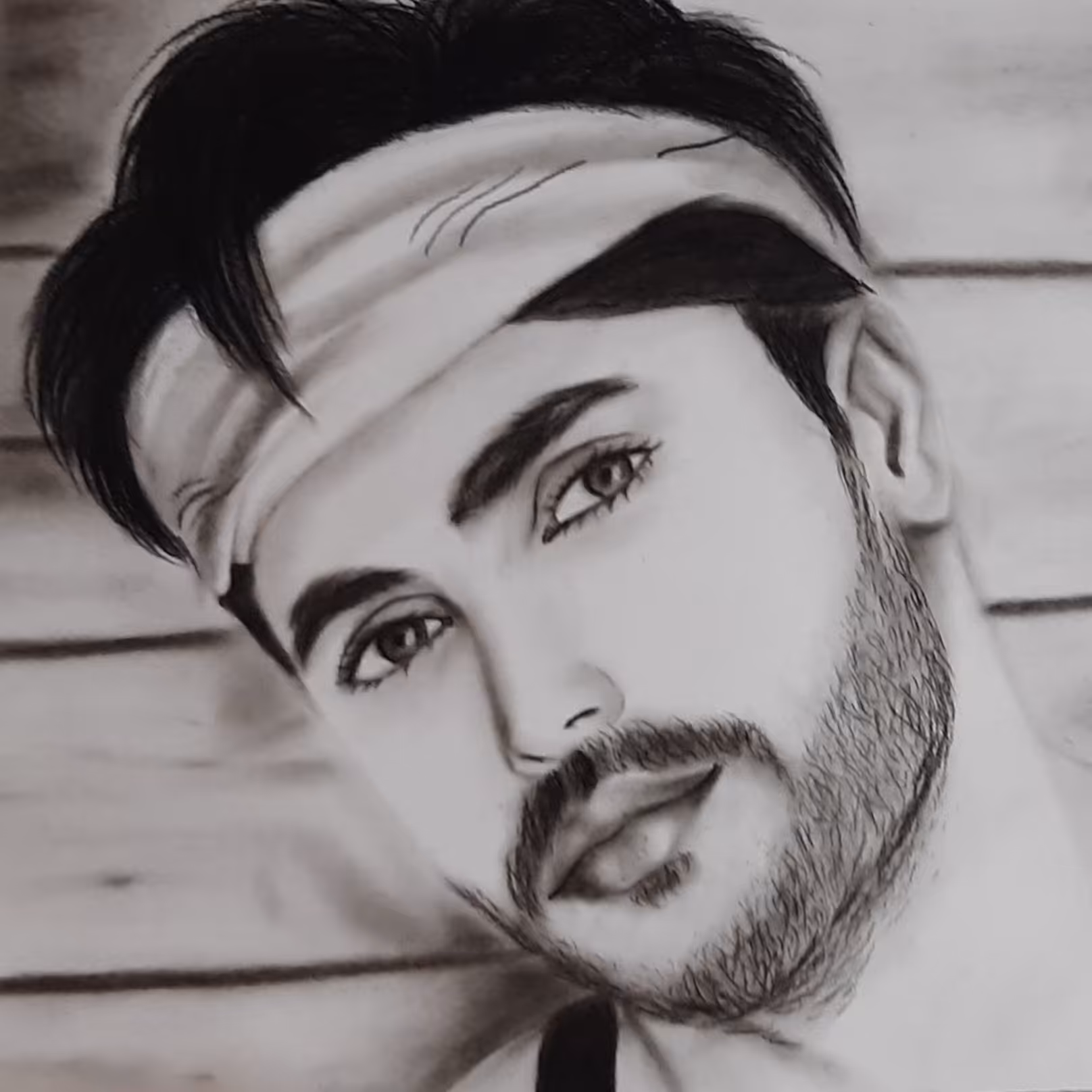 طراحی چهره دلخواه سیاه قلم سایز a4