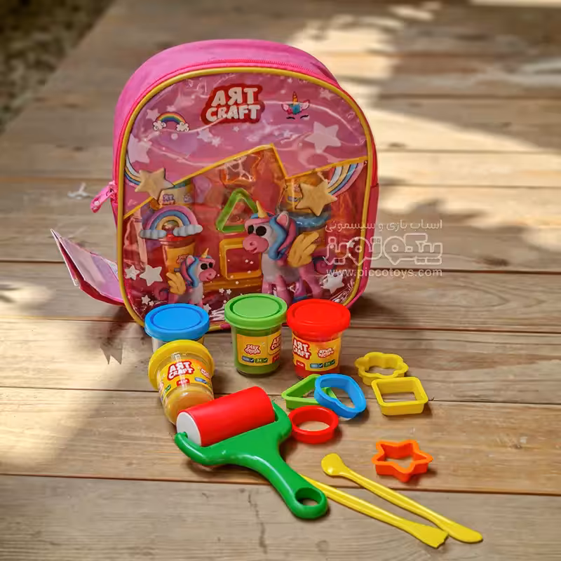 خمیر بازی کیفی صورتی 13 تکه کد P/03339/B