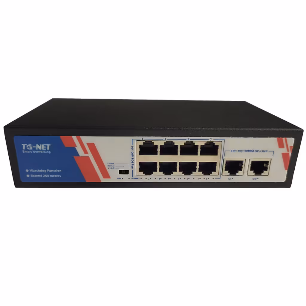 قیمت و خرید سوییچ 8 پورت poe تی جی نت مدل 2010 | نت ران