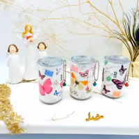 دستمال مرطوب قوطی طرح پروانه رقصان کد H016