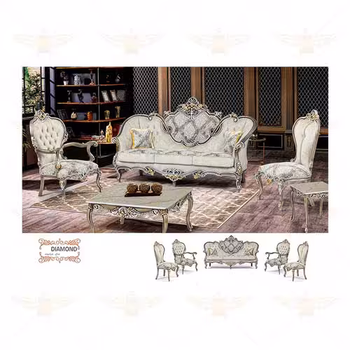 مبل سلطنتی 7 نفره دیاموند