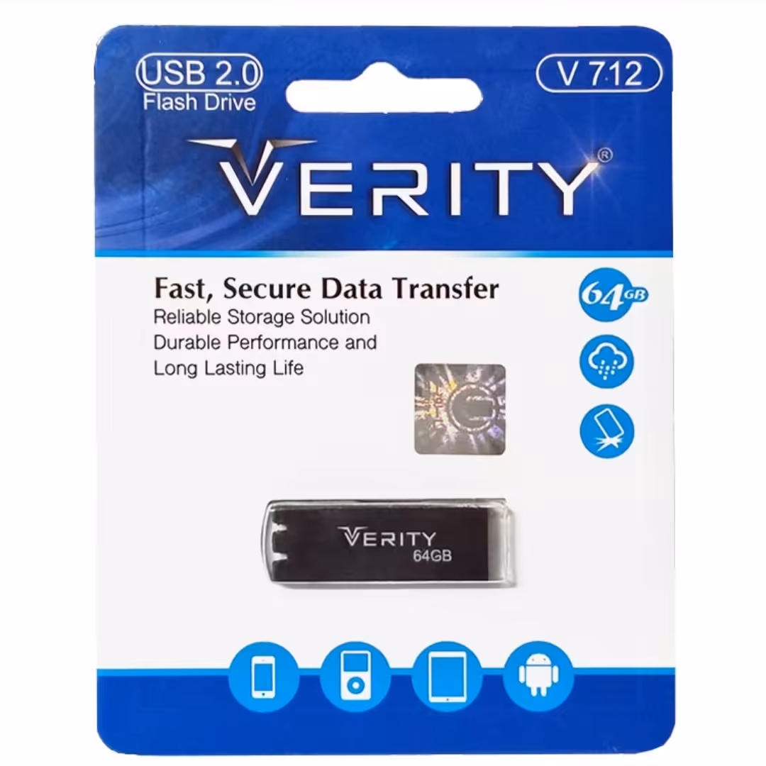 فلش مموری فلزی 64 گیگابایتی  با گارانتی مادام مارک verity