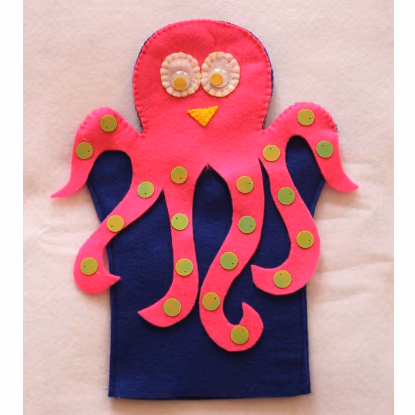 عروسک دستکشی عروس دریایی نمدی