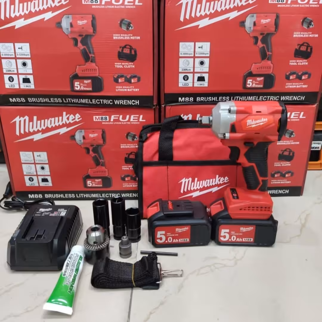  بوکس شارژی میلواکی موتور براشلس گیربکس فلزی تمام صنعتی 