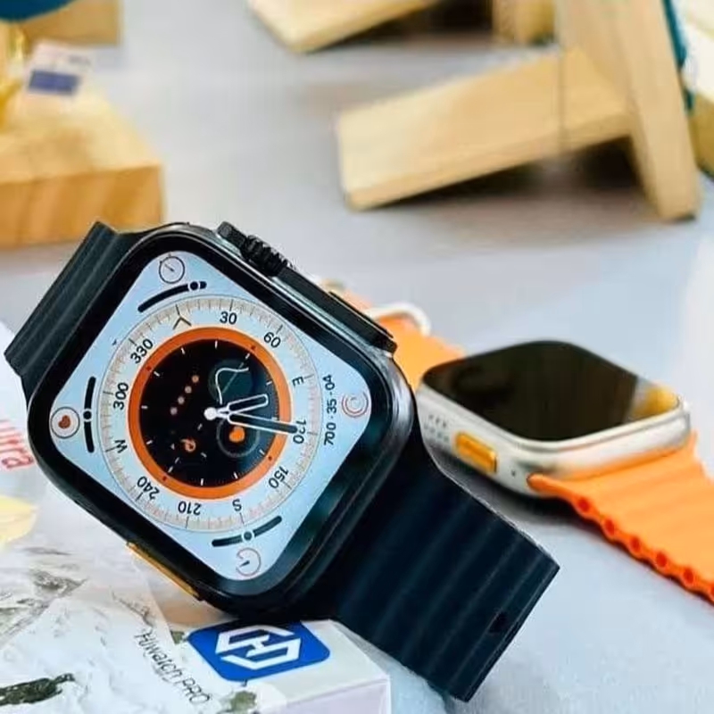 ساعت هوشمند   smart watch t800 ultra اصلی 49 میلیمتر  نارنجی