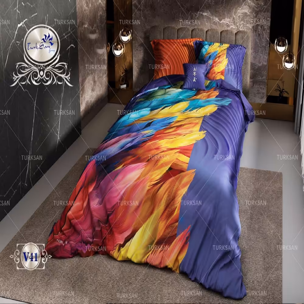 سرویس روتختی مخمل ترکسان کد V-41 دونفره 8 تکه