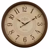 ساعت دیواری چوبی لوتوس مدل HERNANDO کد W-356