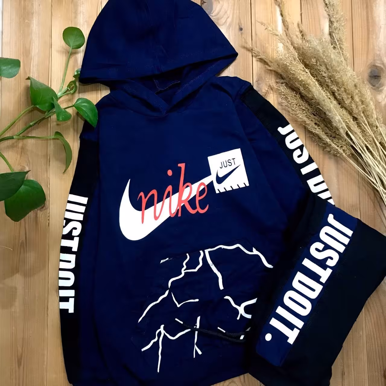 ست هودی شلوار اسپرت نایک مناسب 9 تا 14 سال